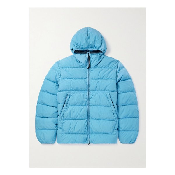 크롬 R 패딩 리사이클 셸 후드 다운 재킷 블루 46376663162831298