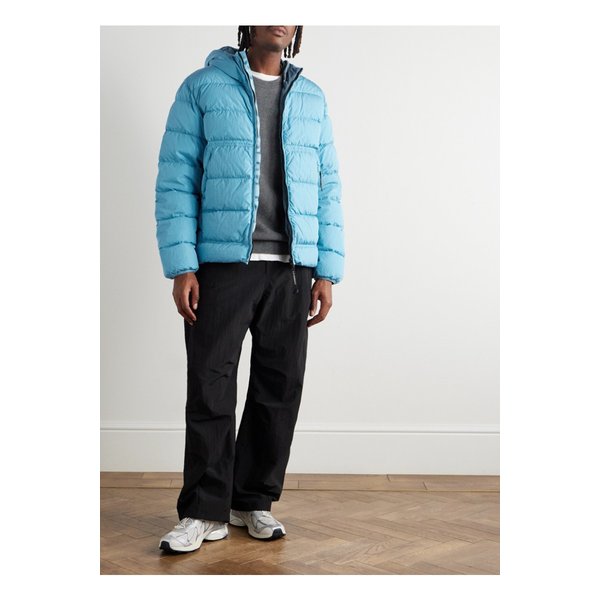 크롬 R 패딩 리사이클 셸 후드 다운 재킷 블루 46376663162831298