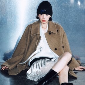 알파카 더블 버튼 하프코트 EMPAWCJ020