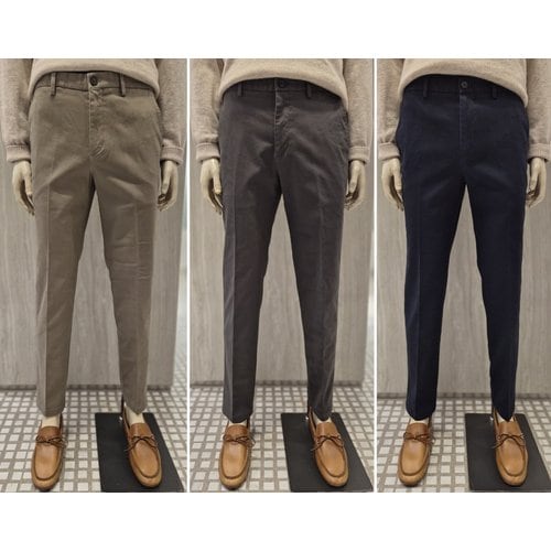 올젠 2025FW 남성 캐주얼 워싱 조직감 면스판 팬츠 ZF4P1202 3종택1