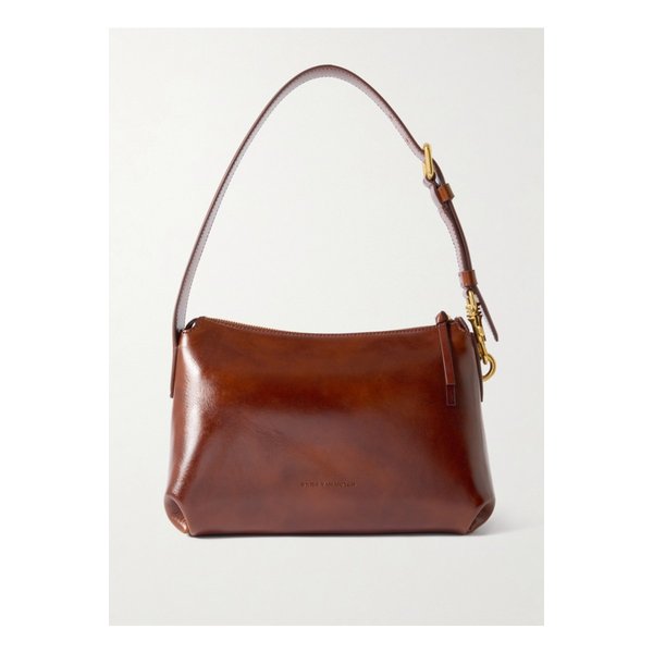 스몰 글로스 가죽 숄더 백 탠 브라운 46376663162872439