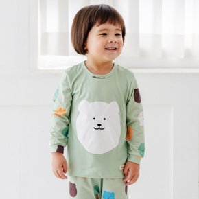 잇츠베어 카키 무형광 피치 컴포트핏 긴팔 실내복