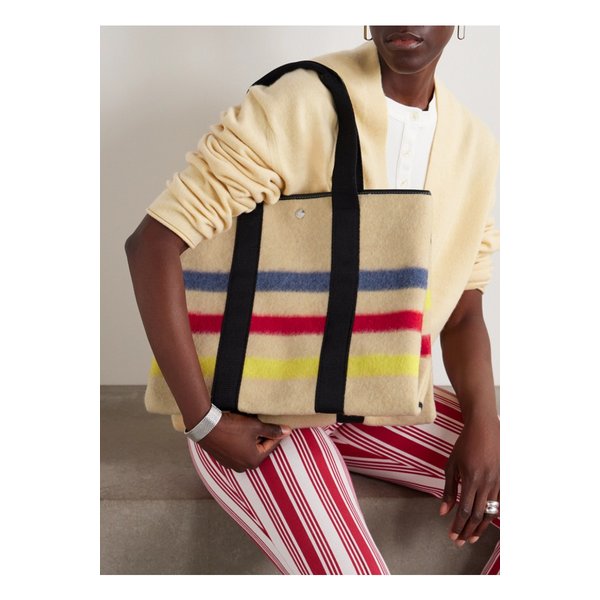 휘 드 베르누이 트라베르세 글레이시어 라지 웨빙 스트라이프 펠트 토트 46376663162918533