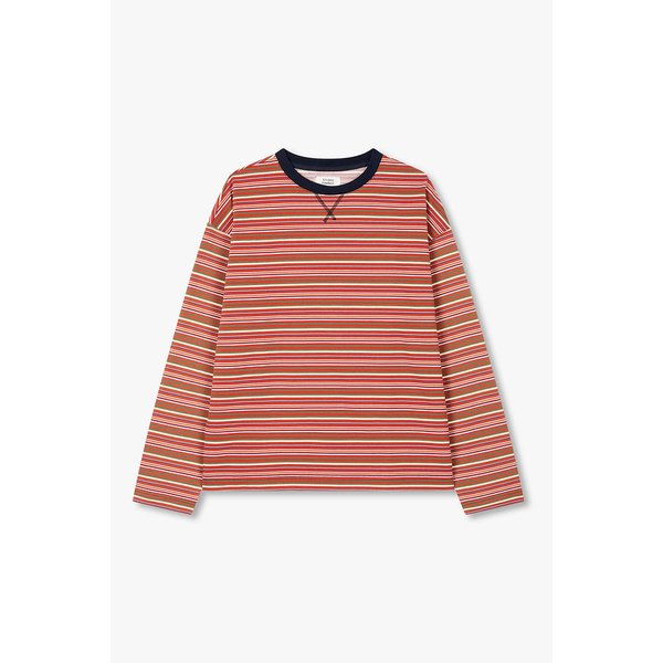 [리오더] 레드 멀티 스트라이프 롱슬리브 티셔츠 9105322103161