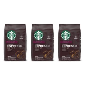 [해외직구]스타벅스 에스프레소 로스트 다크 그라운드 스벅커피 340g 3팩/ Starbucks Espresso Roast Dark Ground 12oz