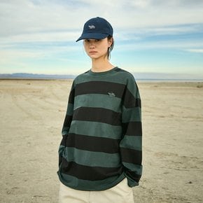 플루크 슬램로고 스트라이프 피그먼트 긴팔 티셔츠 FLT715 / 4color W