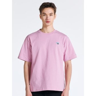 원더플레이스 SMALL LOGO ESSENTIAL T-SHIRTS [INDIE PINK]