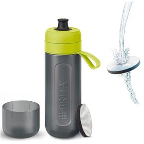 브리타 수통 휴대용 정수병 600ml 액티브 라임 마이크로 디스크 필터 1개 첨부[일본 정규품]