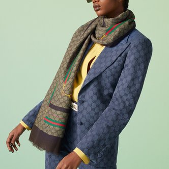 GUCCI ベージュ ウール ストール GUCCI GGウールストール