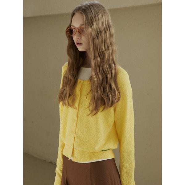 Summer Boucle Cardigan (Yellow)