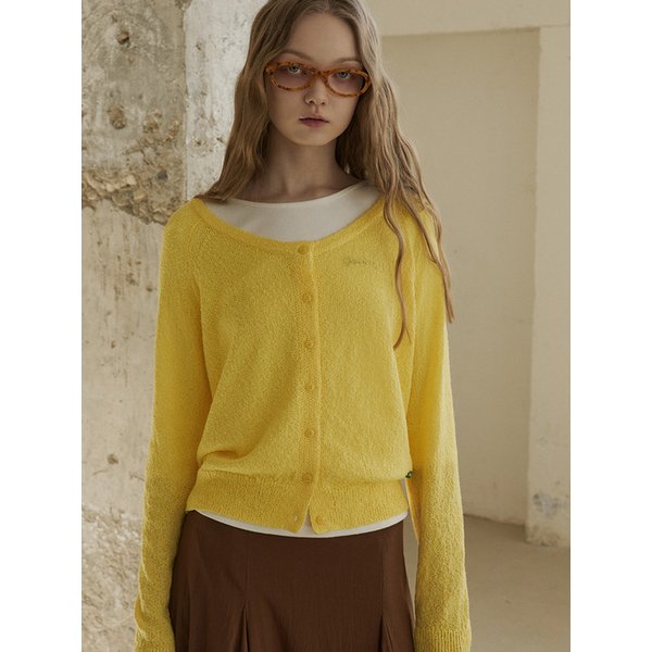 Summer Boucle Cardigan (Yellow)