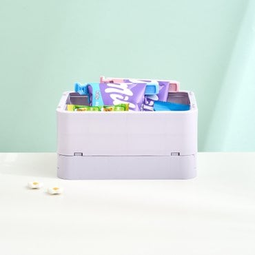 모던하우스 깔끔 폴딩바스켓 S 소프트라벤더 18.8x13.8x9.5cm