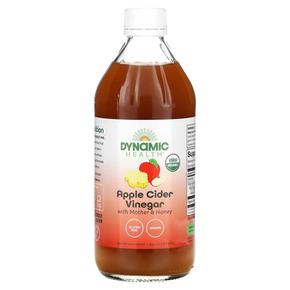 미국직구 Dynamic Health 다이나믹 헬스 애플 사이다 비네거 사과 초모 꿀 함유 애사비 473ml 2