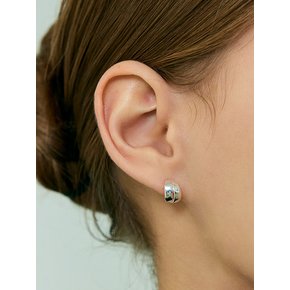 [진주귀걸이 2종 증정] Two twist hoop earring