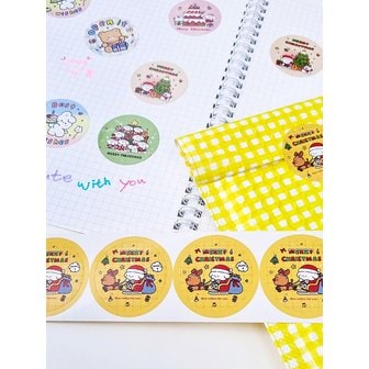 BRISKSTYLE 귀여운 씰스티커 다꾸 동물 캐릭터 스티커 (4매)