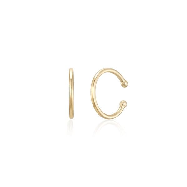 14k 솔리드 커브 이어커프 (14k골드) LFE52