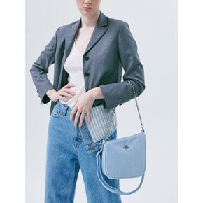 Slant mini chain bag_ light blue