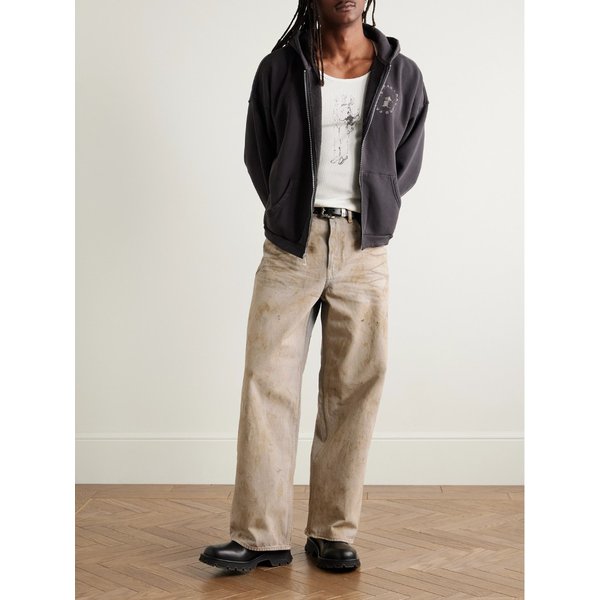 1981 와이드 디스트레스드 코팅 진 46376663162902315