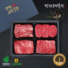 [냉장][강원 고성축협] 1+등급 등심정육세트 1호(2kg) (등/불/국/장 각500g)/부직포가방