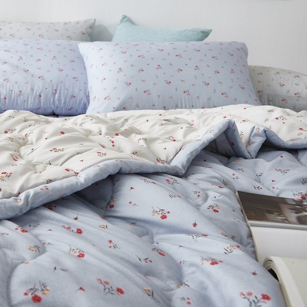 리브린 허밍포레 세미마이크로 차렵이불 베개세트 Q