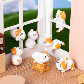 귀여운 벽걸이 치즈 고양이 피규어 8종세트