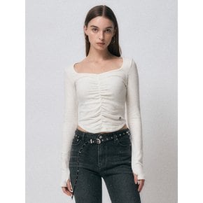 sq shirring t [ivory]