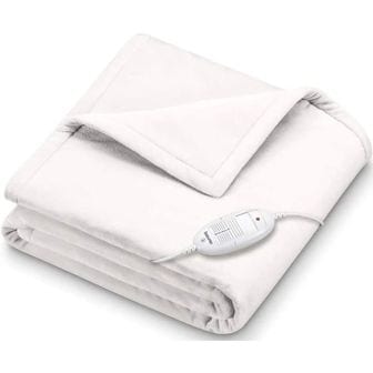 보이러 영국 보이로 전기요 Beurer HD75UK Electric Throw White Breathable Heated for Sofa and Bed H