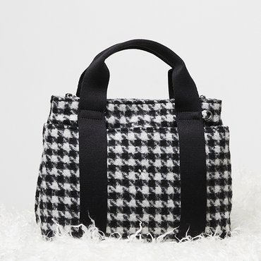 조셉앤스테이시 Stacey Daytrip Houndstooth Tote S Black (0JSN3TT41101F)