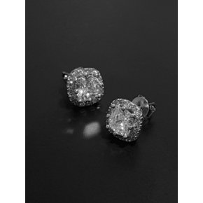 [Silver925] Blenheim Cushion Earrings (silvergold)