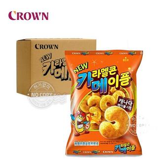  크라운 카라멜콘 메이플 74g 16개 대용량 간식 과자 사무실 어린이집