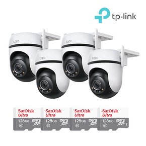 Tapo C520WS+128GB SD카드 4팩 풀칼라 CCTV 4세트 홈캠 세트