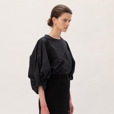 [FW19] Twist Volume Sleeve Blouse Dark-navy