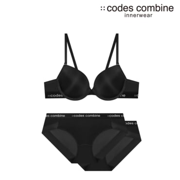 코데즈컴바인이너웨어 브라1+팬티2 블랙 세트(CDWBR971BK+CDWBP971BK)