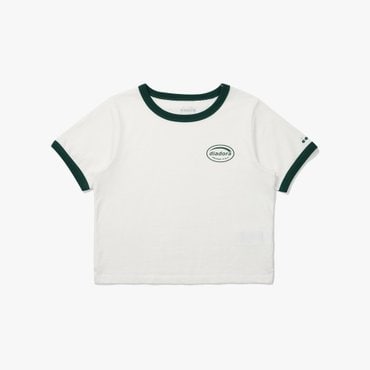 디아도라 [공식스토어] 위켄드 링거 반팔 티셔츠 우먼 OFF WHITE