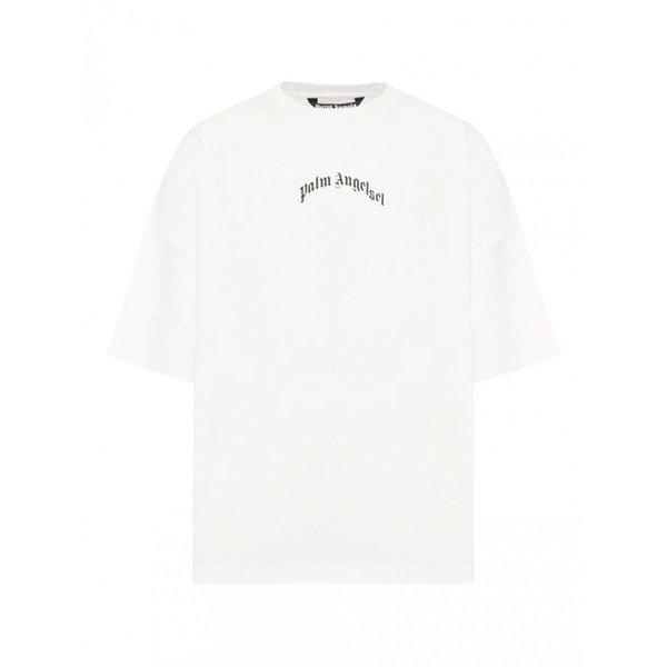 남성 티셔츠 백 커브드 로고 오버 오프 화이트 BL PMAA10BF25 547933