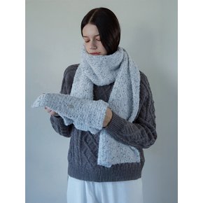[선물포장] Cookie Knit Muffler_Sky Gray