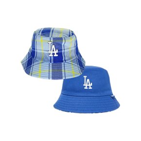 MLB 키즈 체크 리버시블 버킷햇 7AHTK012N-07INS