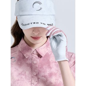 여성 미스티 패턴 양피 장갑(왼손) 인디핑크