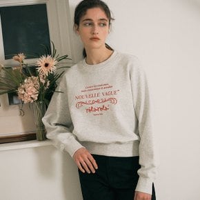 VINTAGE NOUVELLE LOGO SWEATSHIRT MELANGE GRAY