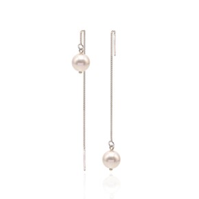 Pearl Passed drop Silver Earring Ie292 [Silver]