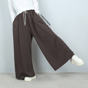 허벅지순삭  3색 라벨 밴딩 와이드 팬츠 통바지 빅사이즈   _P435221660