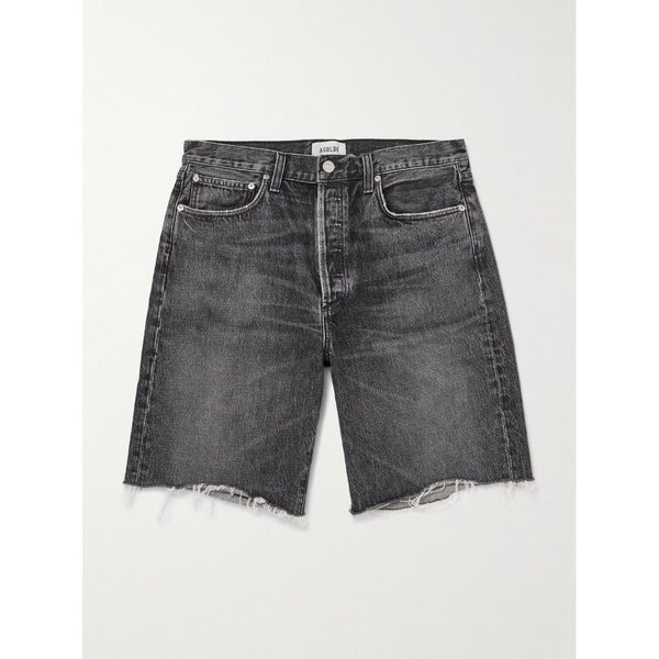 앤슨 스트레이트 레그 프레이드 데님 쇼츠 46376663162994909