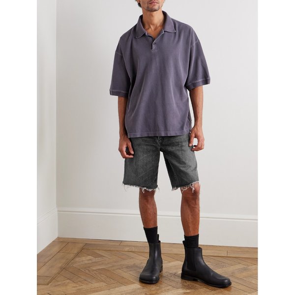 앤슨 스트레이트 레그 프레이드 데님 쇼츠 46376663162994909