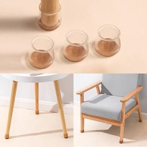 1P 투명 실리콘 의자 식탁 다리 커버 캡 찍힘 소음 눌림 방지 보호 패드 체어 슈즈 발커버 양말 발캡