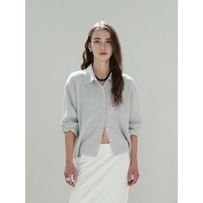 Collar shirt knit (Light grey)