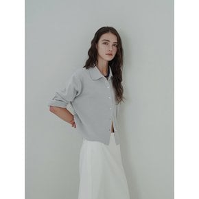 Collar shirt knit (Light grey)