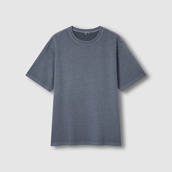 JAJU 남 워싱 오버핏 반팔 티셔츠 J116201060096