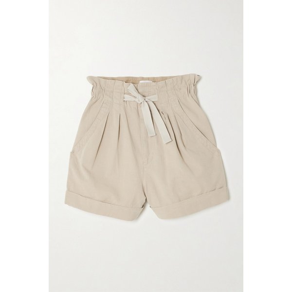 에뜨왈 니르마 플리츠 코튼 리넨 블렌드 트윌 쇼츠 46376663162989562