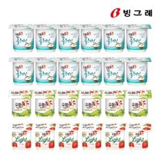 빙그레 요플레 플레인 85g 12개+샤인머스캣 85g 6개+라이트 딸기 80g 6개