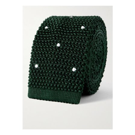 SID MASHBURN 시드 매쉬번 폴카 도트 니트 실크 타이 5.5cm 46376663162881539